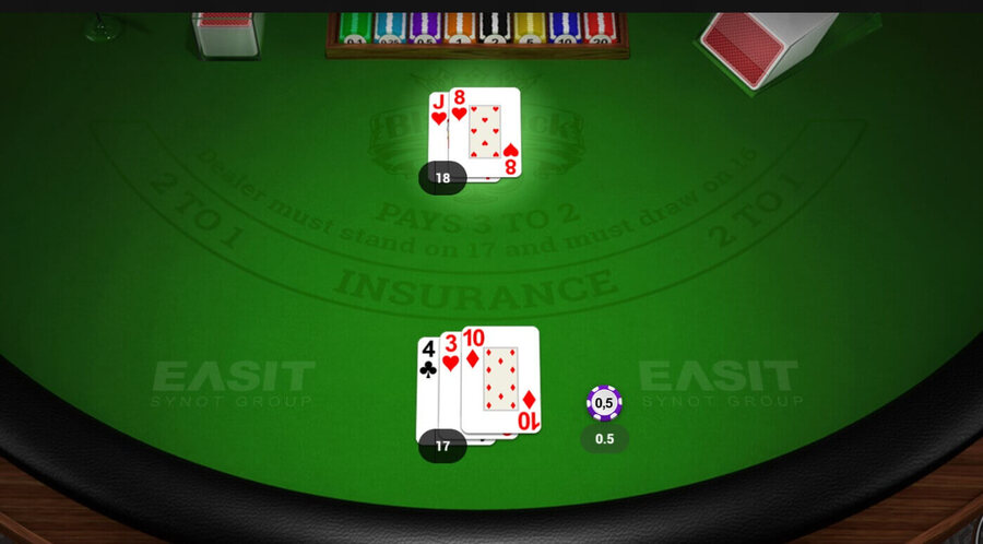 Blackjack stratégia podľa tabuľky