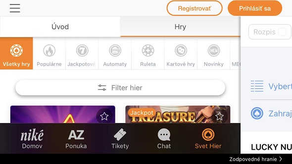 Niké mobilná aplikácia
