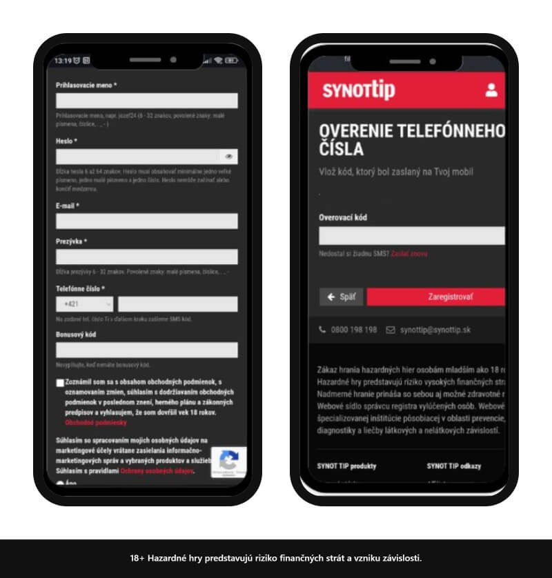 Registrácia v&nbsp;SynotTipe