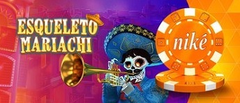 Esqueleto Mariachi hrací automat vo Svete Hier Niké