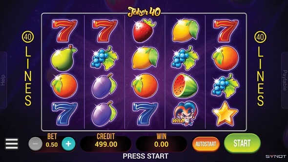 Joker 40 - online hrací automat hrajte v Tipsporte