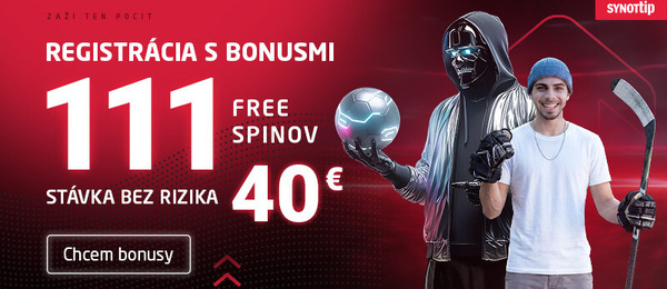 111 free spinov v SynotTipe