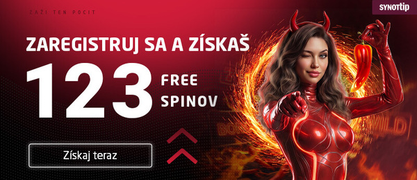 SynotTip bonus bez vkladu 123 free spinov