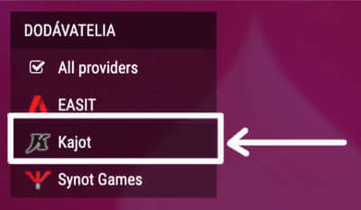 Synottip Casino dodavatelia Kajot