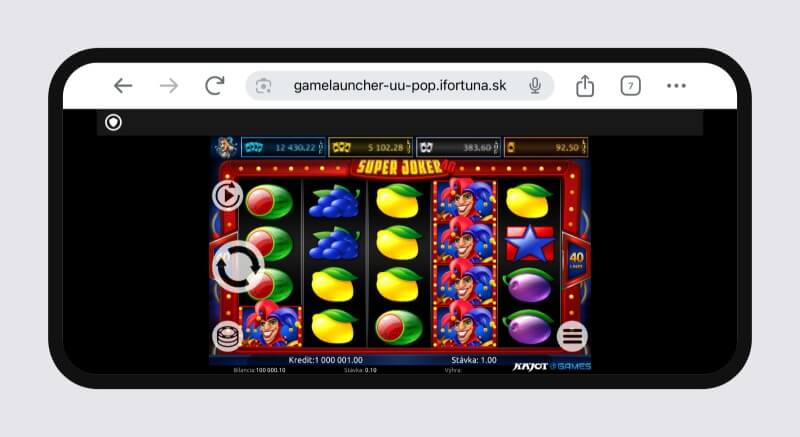 Super Joker 40 na&nbsp;mobile