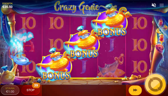 Bonusová hra Crazy Genie