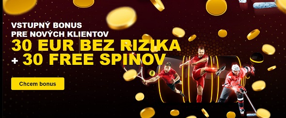 Fortuna Casino bonus 30 eur bez rizika + 30 free spinov