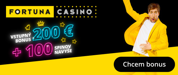 Fortuna bonus 200 EUR a 100 free spinov