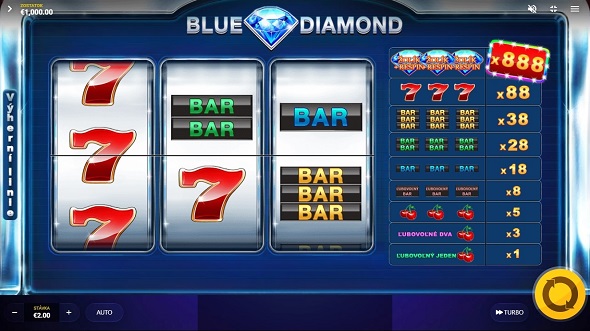 Výherný automat Blue Diamond