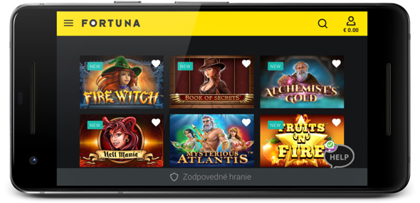 Fortuna aplikácia - hrajte cez mobil