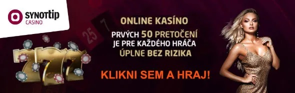 Synottip 50 voľných pretočení bez rizika
