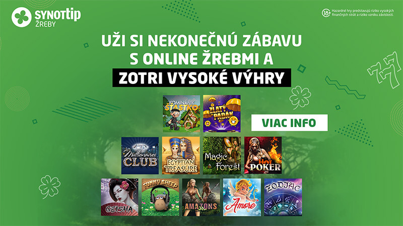 SynotTip eŽreby – kliknite, registrujte sa a zotierajte online.