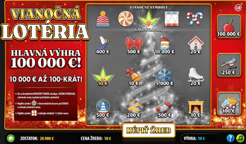 Vianočná lotéria 2025 – žreb od Tiposu.