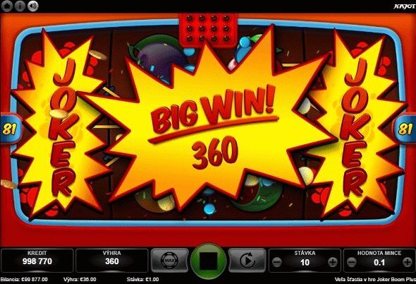 Boom Spins na automate Joker Boom Plus