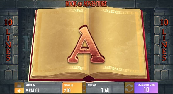 Book of Adventure - scatter symbol kniha
