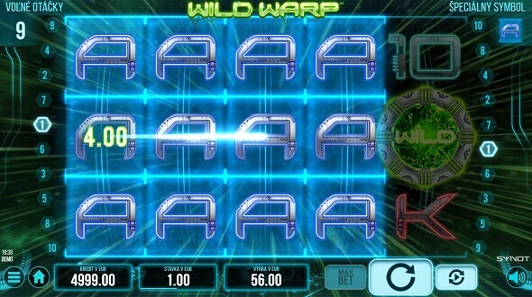 Wild Warp - free spiny a špeciálny symbol