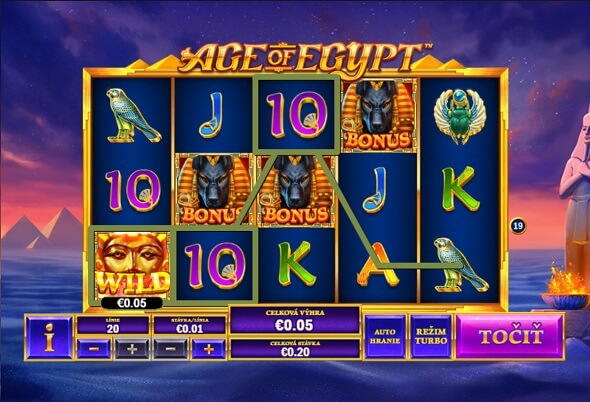 Automat Age of Egypt v DOXXbet kasíne