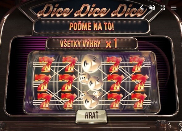 Dice Dice Dice - úvodná obrazovka