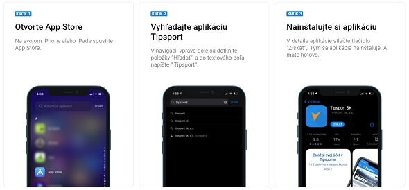 Tipsport aplikácia pre iOS