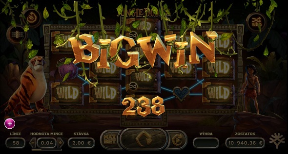 Online automat Jungle Books - WILD výhra v ríši Tigra