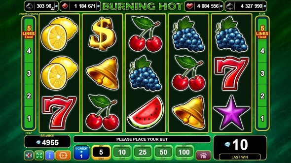 Online automat Burning Hot od EGT