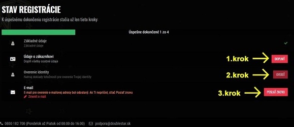Registrácia v DoubleStar kasíne