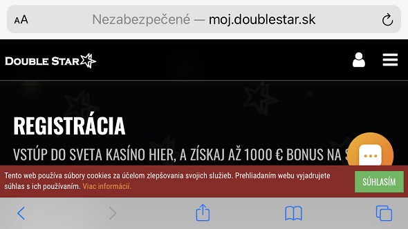 DoubleStar mobilná registrácia