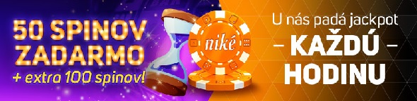 Niké casino bonus 50 + 100 free spinov