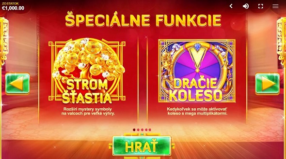 Špeciálne symboly Strom šťastia a Dračie koleso