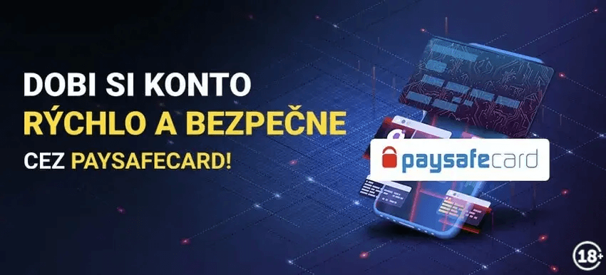 Dobitie konta pomocou Paysafecard