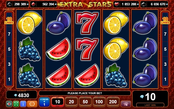 Online automat Extra Stars od EGT