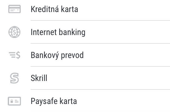 Platobné možnosti pri vklade cez Doxxbet mobilnú aplikáciu