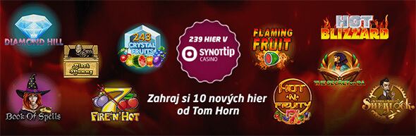 Nové hry od Tom Horn v Synottipe