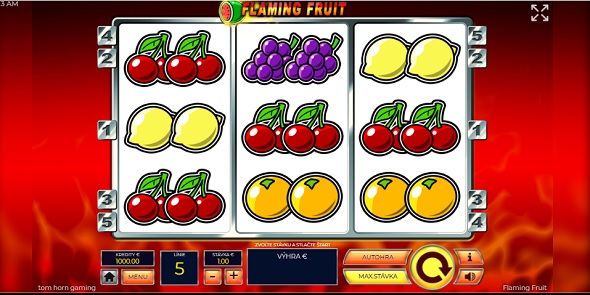 Výherný automat Flaming Fruits