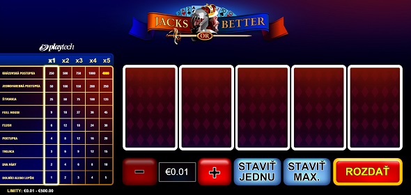Jacks or Better vo Fortuna kasíne