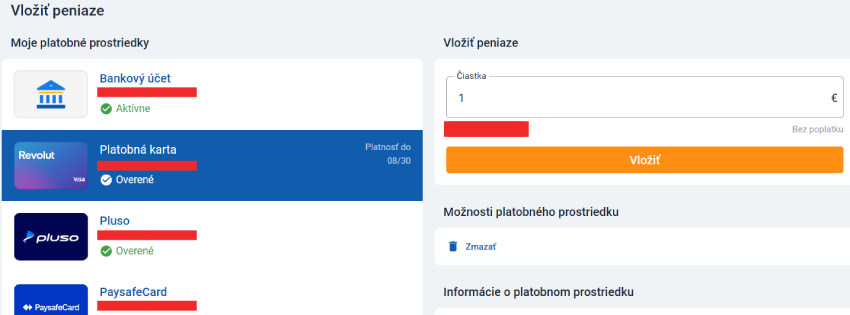 Vklad 1 € casino Tipsport