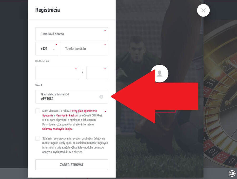 DOXXbet vstupný bonus so&nbsp;skaut kódom