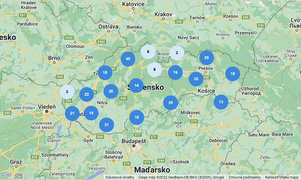 Pobočky Tipsportu na Slovensku
