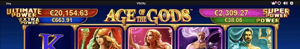 Age of the Gods Jackpot vo Fortuna casine