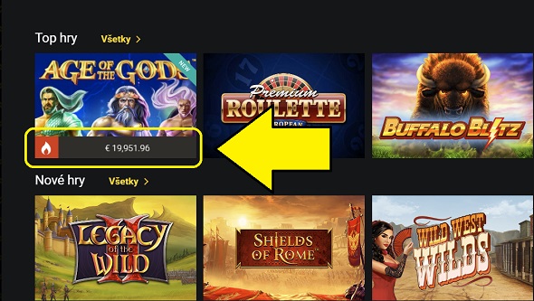 Age of the Gods Jackpot hry v iFortuna casine