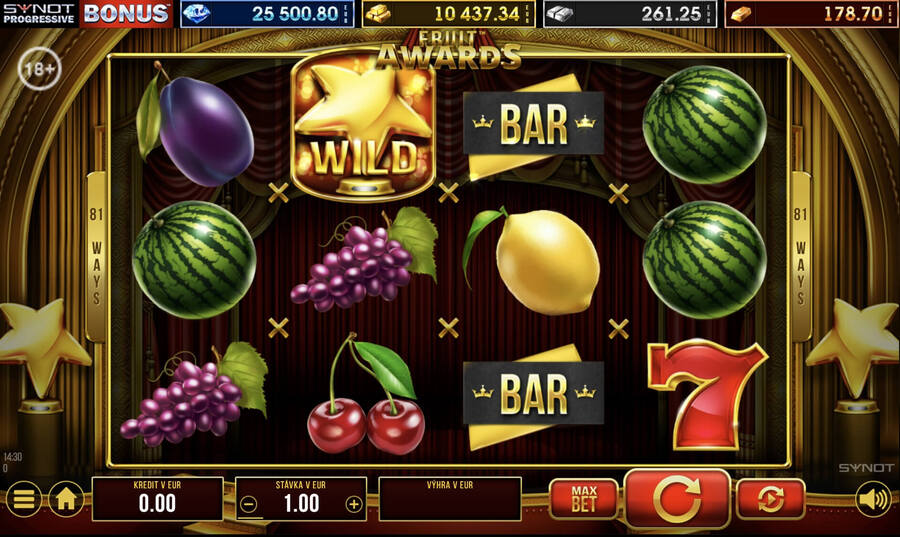 Hrací automat Fruit Awards v Tipsport kasíne