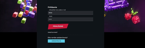 Betor - prvé prihlásenie