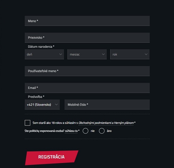 Betor registrácia