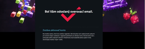 Overovací email od Betor