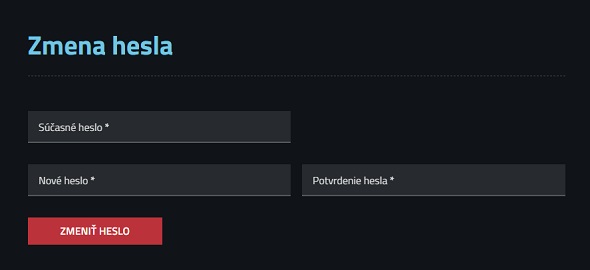 Zmena hesla ku kontu v Betori