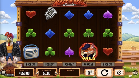 Rock'N'Roll Rooster v online casine Betor SK