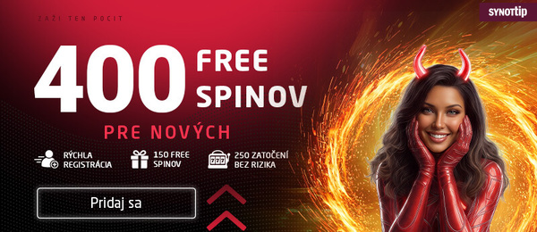 SYNOTtip free spiny za registráciu