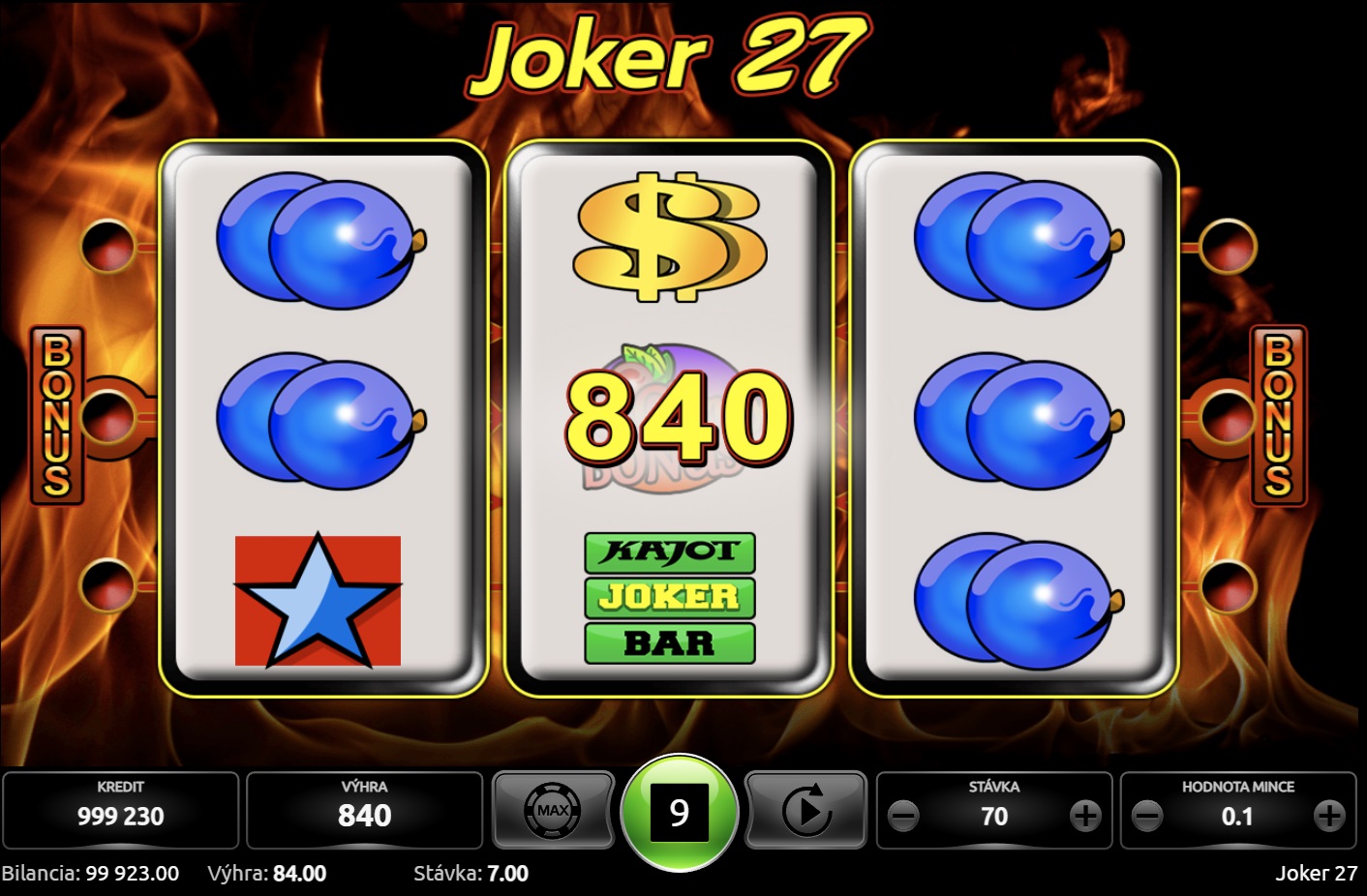 Joker 27 v online casine Betor SK