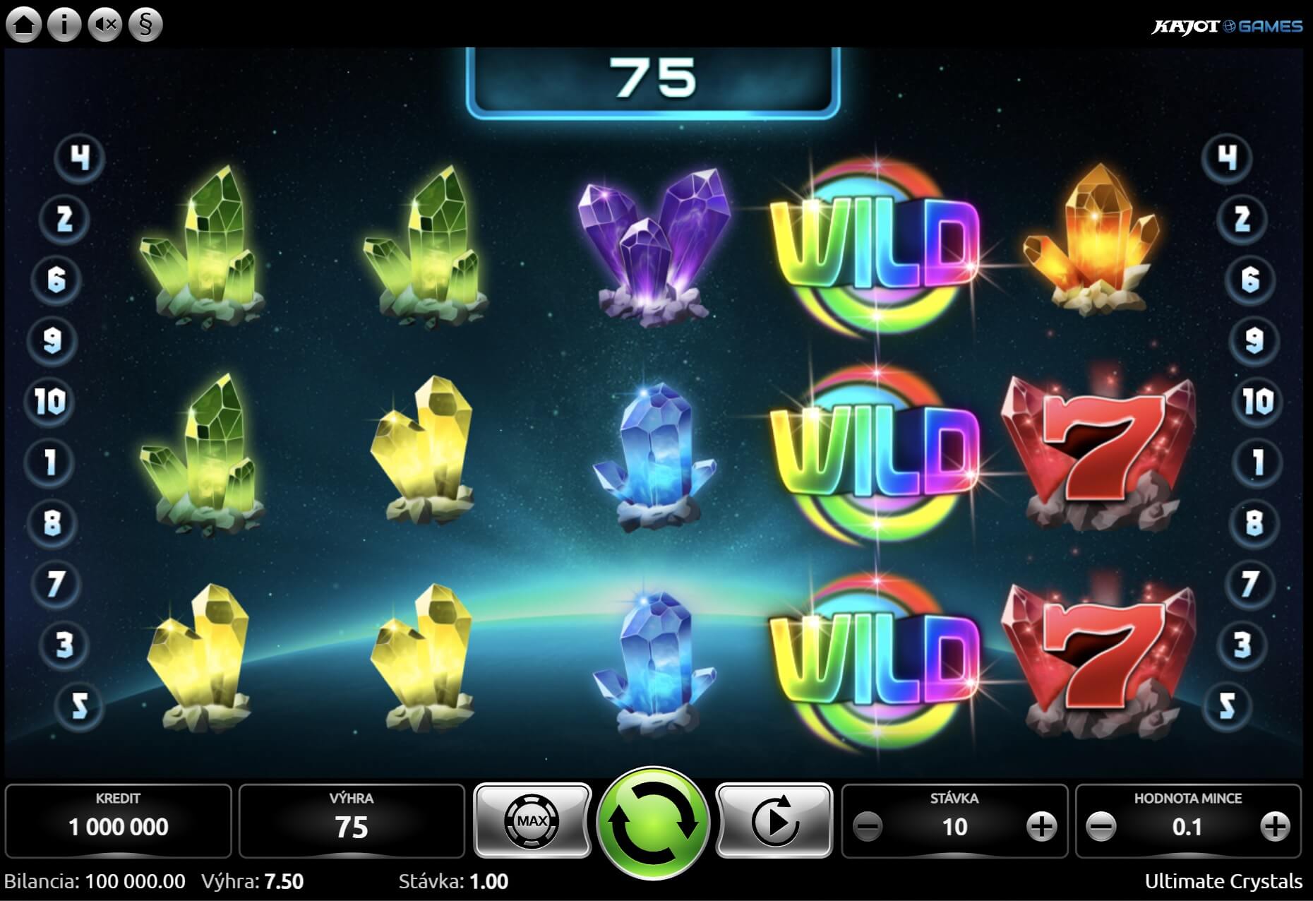 Ultimate Crystals vo Fortuna casine