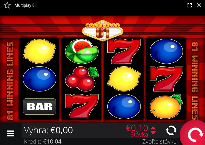Tipsport online casino automat Multiplay 81 E-Gaming